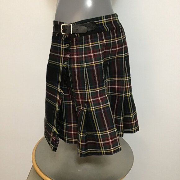 Vintage R.J. McCarthy Black/Multicolour Plaid Kilt Size S - Picture 5 of 14
